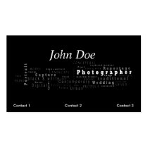 Photographer Black business card business cards