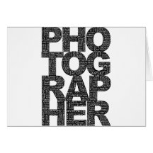 Photographer - Black Text Cards