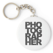 Photographer - Black Text Key Chain