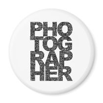 Photographer - Black Text Magnet