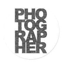 Photographer - Black Text Sticker