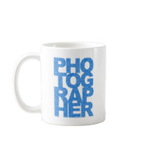 Photographer - Blue Text Mug