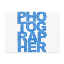 Photographer - Blue Text Post Cards