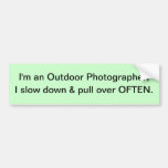 Photographer Bumper sticker