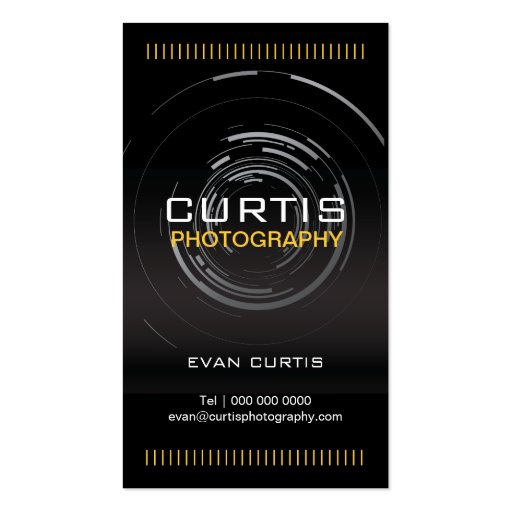 Photographer Business Card (front side)
