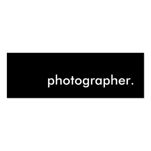 photographer. business card template (front side)