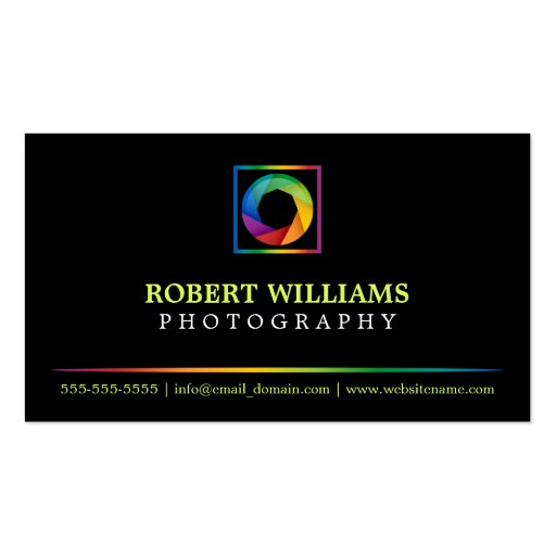 Photographer Business Cards (front side)