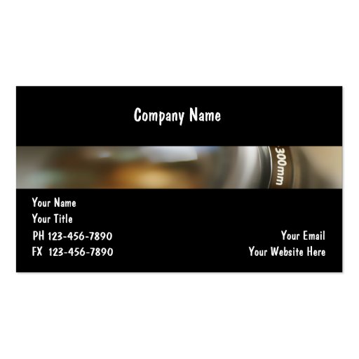 Photographer Business Cards (front side)