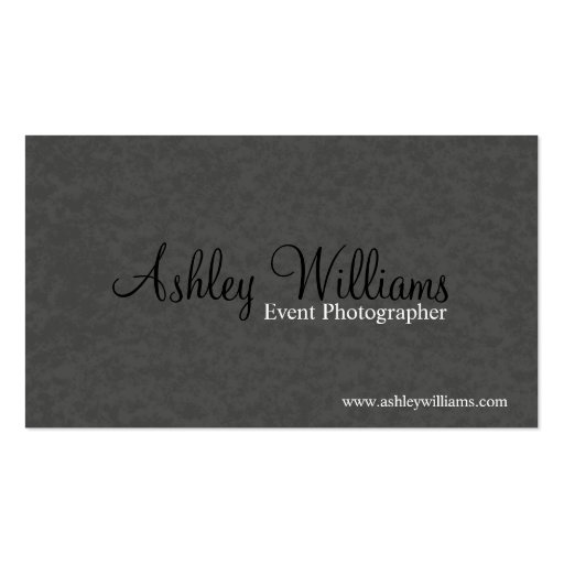 Photographer - Business Cards (front side)