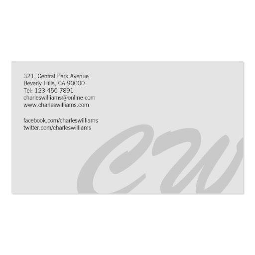 Photographer - Business Cards (back side)