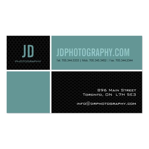 Photographer Business Cards (back side)