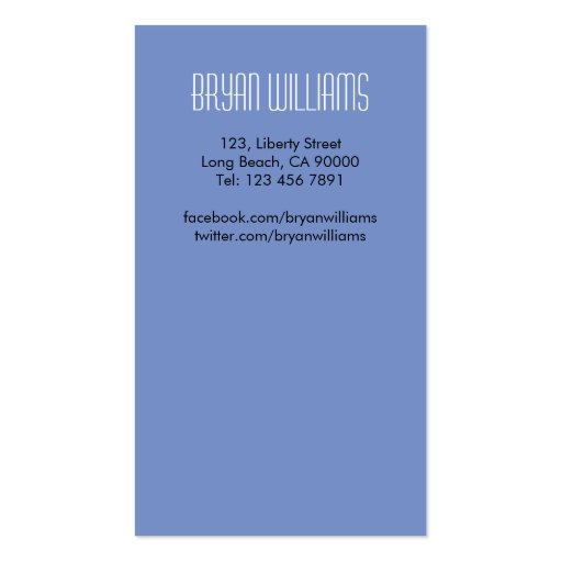 Photographer - Business Cards (back side)