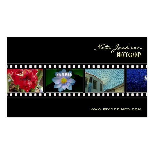 Photographer business cards photos template (front side)