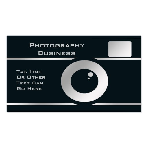 Photographer Camera Business Card (front side)