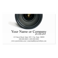 Photographer Camera Lens Business Cards