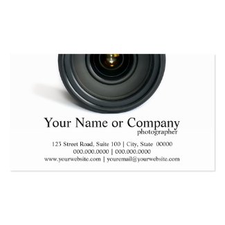 Photographer Camera Lens Business Cards