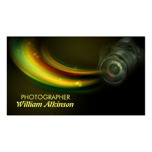 photographer colorful modern business card