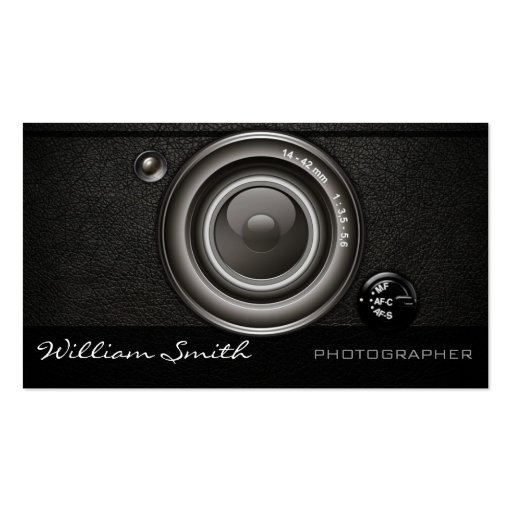 Photographer double bed business cards (front side)