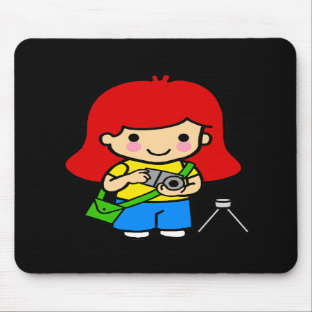 Photographer Girl 1 Mouse Pads