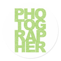 Photographer - Green Text Sticker