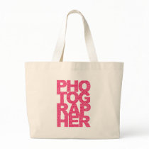 Photographer - Pink Text Bag