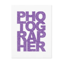 Photographer - Purple Text Post Cards