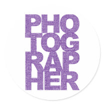 Photographer - Purple Text Sticker