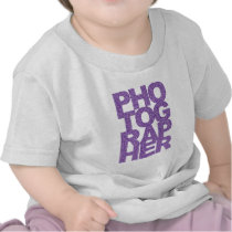 Photographer - Purple Text T-shirt