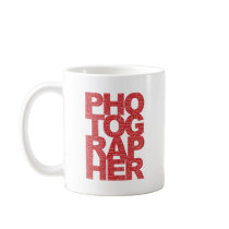 Photographer - Red Text Mug