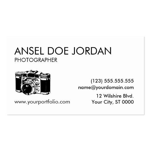 Photographer Template Business Card (back side)