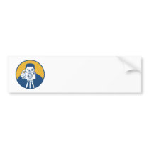 Photographer With Camera Retro Bumper Stickers