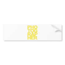 Photographer - Yellow Text Bumper Stickers