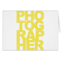 Photographer - Yellow Text Card