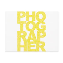 Photographer - Yellow Text Post Cards