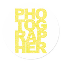Photographer - Yellow Text Sticker