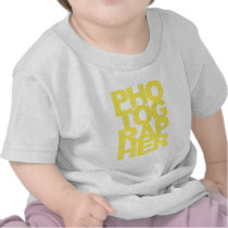 Photographer - Yellow Text T Shirt