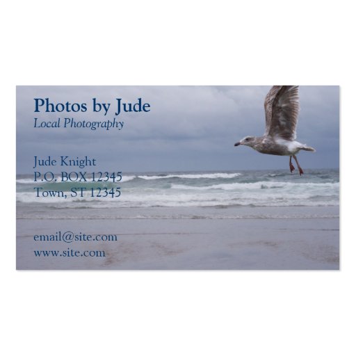 Photographer's Business Card (front side)