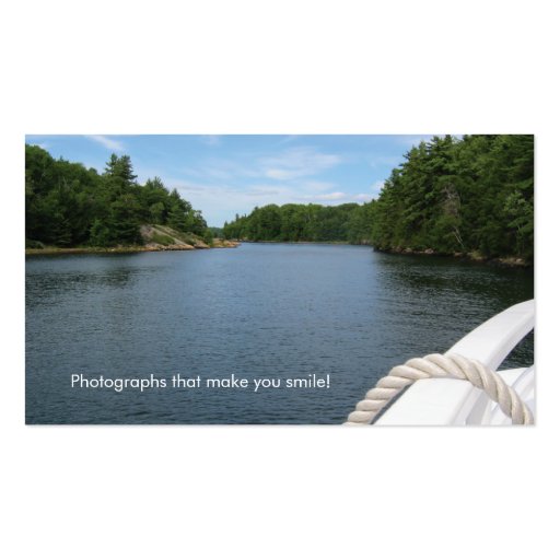 Photography Boating Business Card Nature (front side)