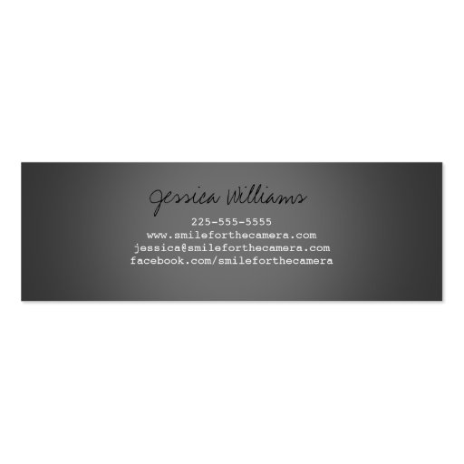 Photography Business Card (back side)