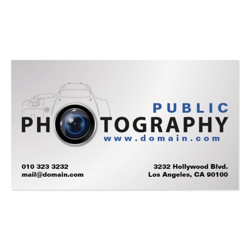 Photography Business Card (front side)