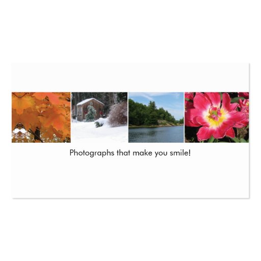 Photography Business Card 4 Seasons (back side)