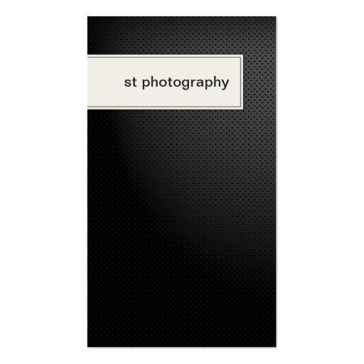 Photography Business Card Stylish Black Dots