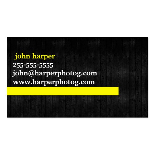 Photography Business Card Template (back side)