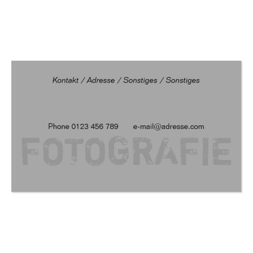 photography business card templates (back side)