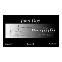 Photography Business card - white stripe business cards