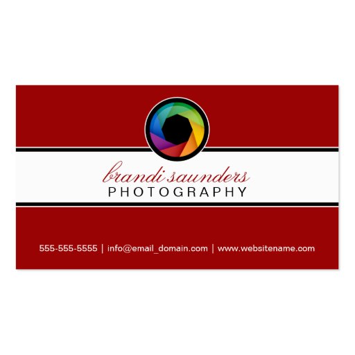 Photography Business Cards (front side)