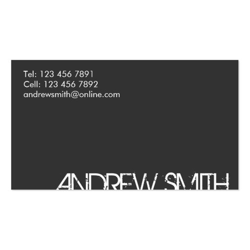 Photography - Business Cards (back side)