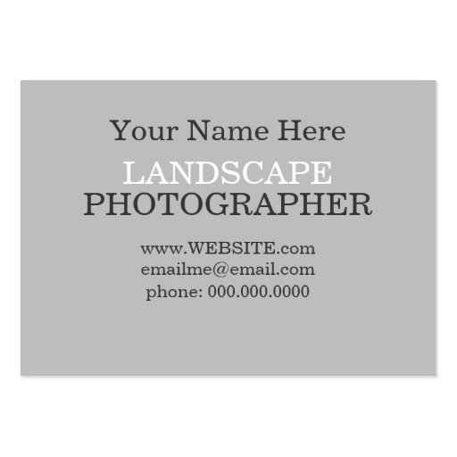 Photography Business Cards | DIY Templates (back side)