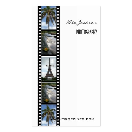 Photography business cards photos template (front side)