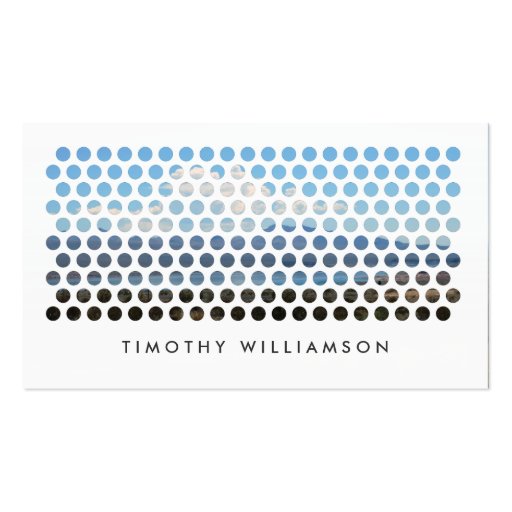 PHOTOGRAPHY CIRCLES PATTERN in WHITE (Horizontal) Business Card Template (front side)